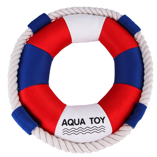 Bite Resistant Cotton Rope Dog Swimming Ring Toy