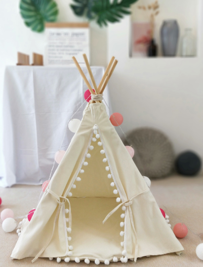 Pet Bed Tent with Breathable Wooden Frame for Dogs/Cats